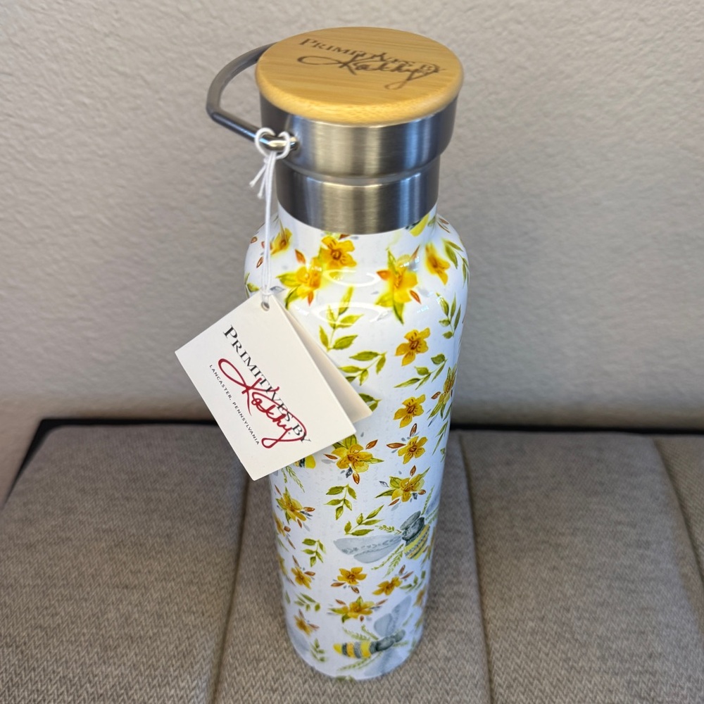 Stainless Steal Tumbler - Bee and Floral Design, 25oz — Primitives By Kathy - Picture 2 of 13